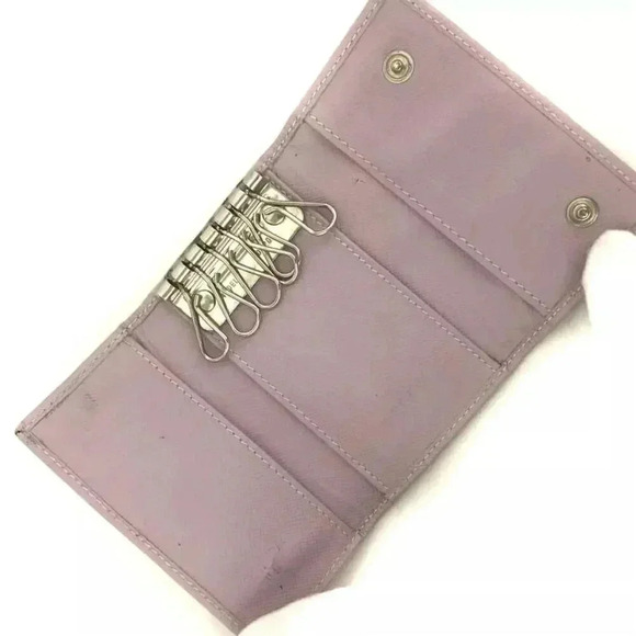 Prada Women's Lavender Pink Saffiano Leather Key Case - Picture 5 of 8